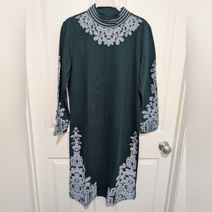 Vishudh Green Ethnic Motifs Printed Regular Kurta And Trousers